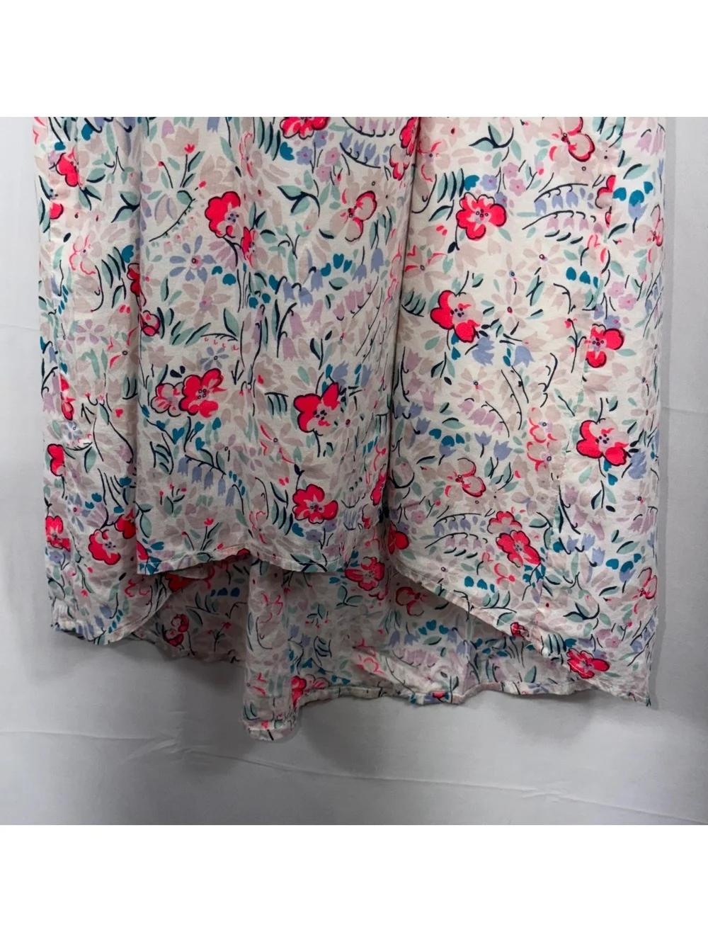Old Navy Girls Size 8 Floral Maxi Dress Adjustable Straps High Low Hem